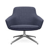 Gobi Midback Lounge Chair Midback Lounge Chair SitOnIt Fabric Color Indigo Auto Return Frame Color Polished Aluminum