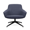 Gobi Midback Lounge Chair Midback Lounge Chair SitOnIt Fabric Color Indigo Free Swivel Frame Color Charcoal