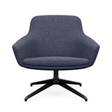 Gobi Midback Lounge Chair Midback Lounge Chair SitOnIt Fabric Color Indigo Free Swivel Frame Color Charcoal