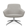 Gobi Midback Lounge Chair Midback Lounge Chair SitOnIt Fabric Color Platinum Free Swivel Frame Color Polished Aluminum