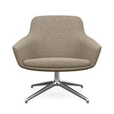 Gobi Midback Lounge Chair Midback Lounge Chair SitOnIt Fabric Color Taupe Free Swivel Frame Color Polished Aluminum