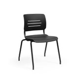 Grazie Four Leg Stack Chair Guest Chair, Cafe Chair, Stack Chair, Classroom Chairs KI Frame Color Black Shell Color Black 