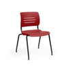 Grazie Four Leg Stack Chair Guest Chair, Cafe Chair, Stack Chair, Classroom Chairs KI Frame Color Black Shell Color Cayenne 