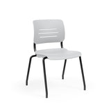 Grazie Four Leg Stack Chair Guest Chair, Cafe Chair, Stack Chair, Classroom Chairs KI Frame Color Black Shell Color Cool Grey 