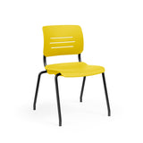 Grazie Four Leg Stack Chair Guest Chair, Cafe Chair, Stack Chair, Classroom Chairs KI Frame Color Black Shell Color Rubber Ducky 