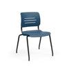 Grazie Four Leg Stack Chair Guest Chair, Cafe Chair, Stack Chair, Classroom Chairs KI Frame Color Black Shell Color Sky Blue 