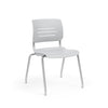 Grazie Four Leg Stack Chair Guest Chair, Cafe Chair, Stack Chair, Classroom Chairs KI Frame Color Silver Shell Color Cool Grey 