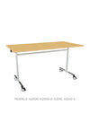 Height Adjustable Flip Top Table - 59" x 25 1/2" Surface Classroom Table, Multipurpose Table, Height Adjustable Table VS America 