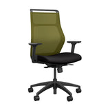 Hexy Conference Chair Conference Chair, Meeting Chair SitOnIt Frame Color Black Mesh Color Apple Fabric Color Licorice