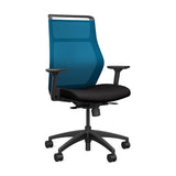 Hexy Conference Chair Conference Chair, Meeting Chair SitOnIt Frame Color Black Mesh Color Electric Blue Fabric Color Licorice