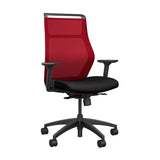 Hexy Conference Chair Conference Chair, Meeting Chair SitOnIt Frame Color Black Mesh Color Fire Fabric Color Licorice