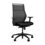 Hexy Conference Chair Conference Chair, Meeting Chair SitOnIt Frame Color Black Mesh Color Nickle Fabric Color Licorice