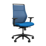 Hexy Conference Chair Conference Chair, Meeting Chair SitOnIt Frame Color Black Mesh Color Ocean Fabric Color Electric Blue