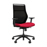 Hexy Conference Chair Conference Chair, Meeting Chair SitOnIt Frame Color Black Mesh Color Onyx Fabric Color Fire