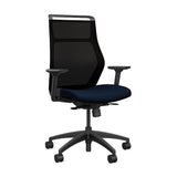 Hexy Conference Chair Conference Chair, Meeting Chair SitOnIt Frame Color Black Mesh Color Onyx Fabric Color Navy