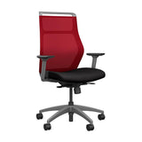 Hexy Conference Chair Conference Chair, Meeting Chair SitOnIt Frame Color Fog Mesh Color Fire Fabric Color Licorice