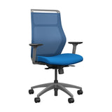 Hexy Conference Chair Conference Chair, Meeting Chair SitOnIt Frame Color Fog Mesh Color Ocean Fabric Color Electric Blue