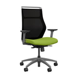 Hexy Conference Chair Conference Chair, Meeting Chair SitOnIt Frame Color Fog Mesh Color Onyx Fabric Color Apple