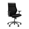 Hexy Conference Chair Conference Chair, Meeting Chair SitOnIt Frame Color Fog Mesh Color Onyx Fabric Color Licorice