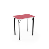 Intellect Wave 4-Leg Desk Laminate Top Classroom Desks, Sit-to-Stand KI Edge Color Frosty White Frame Color Black Laminate Color Hollyberry