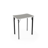 Intellect Wave 4-Leg Desk Laminate Top Classroom Desks, Sit-to-Stand KI Edge Color Frosty White Frame Color Black Laminate Color North Sea