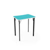 Intellect Wave 4-Leg Desk Laminate Top Classroom Desks, Sit-to-Stand KI Edge Color Frosty White Frame Color Black Laminate Color Ocean