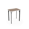 Intellect Wave 4-Leg Desk Laminate Top Classroom Desks, Sit-to-Stand KI Edge Color Frosty White Frame Color Black Laminate Color River Cherry