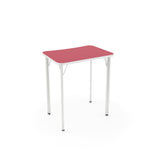 Intellect Wave 4-Leg Desk Laminate Top Classroom Desks, Sit-to-Stand KI Edge Color Frosty White Frame Color Cottonwood Laminate Color Hollyberry