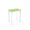 Intellect Wave 4-Leg Desk Laminate Top Classroom Desks, Sit-to-Stand KI Edge Color Frosty White Frame Color Cottonwood Laminate Color Island
