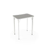Intellect Wave 4-Leg Desk Laminate Top Classroom Desks, Sit-to-Stand KI Edge Color Frosty White Frame Color Cottonwood Laminate Color North Sea