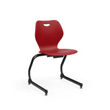 Intellect Wave Cantilever Chair 18" Classroom Chairs, Guest Chair, Cafe Chair, KI Frame Color Black Plastic Color Cayenne 