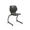 Intellect Wave Cantilever Chair 18" Classroom Chairs, Guest Chair, Cafe Chair, KI Frame Color Black Plastic Color Flannel 