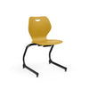 Intellect Wave Cantilever Chair 18" Classroom Chairs, Guest Chair, Cafe Chair, KI Frame Color Black Plastic Color Honey Bee 