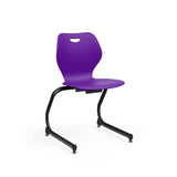 Intellect Wave Cantilever Chair 18" Classroom Chairs, Guest Chair, Cafe Chair, KI Frame Color Black Plastic Color Mardi Gras 