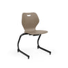 Intellect Wave Cantilever Chair 18" Classroom Chairs, Guest Chair, Cafe Chair, KI Frame Color Black Plastic Color Misty Brown 