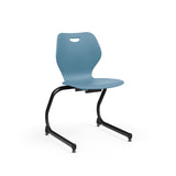 Intellect Wave Cantilever Chair 18" Classroom Chairs, Guest Chair, Cafe Chair, KI Frame Color Black Plastic Color Surf's Up 