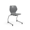 Intellect Wave Cantilever Chair 18" Classroom Chairs, Guest Chair, Cafe Chair, KI Frame Color Chrome Plastic Color Blue Grey 