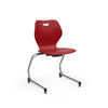 Intellect Wave Cantilever Chair 18" Classroom Chairs, Guest Chair, Cafe Chair, KI Frame Color Chrome Plastic Color Cayenne 