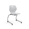 Intellect Wave Cantilever Chair 18" Classroom Chairs, Guest Chair, Cafe Chair, KI Frame Color Chrome Plastic Color Cool Grey 
