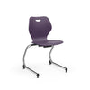 Intellect Wave Cantilever Chair 18" Classroom Chairs, Guest Chair, Cafe Chair, KI Frame Color Chrome Plastic Color Purple Haze 
