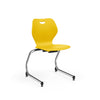 Intellect Wave Cantilever Chair 18" Classroom Chairs, Guest Chair, Cafe Chair, KI Frame Color Chrome Plastic Color Rubber Ducky 