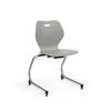 Intellect Wave Cantilever Chair 18" Classroom Chairs, Guest Chair, Cafe Chair, KI Frame Color Chrome Plastic Color Warm Grey 