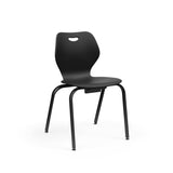 Intellect Wave Four-Leg 18" Classroom Chairs KI Frame Color Black Plastic Color Black 