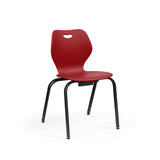 Intellect Wave Four-Leg 18" Classroom Chairs KI Frame Color Black Plastic Color Cayenne 
