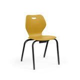 Intellect Wave Four-Leg 18" Classroom Chairs KI Frame Color Black Plastic Color Honey Bee 