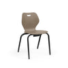 Intellect Wave Four-Leg 18" Classroom Chairs KI Frame Color Black Plastic Color Misty Brown 