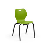 Intellect Wave Four-Leg 18" Classroom Chairs KI Frame Color Black Plastic Color Zesty Lime 
