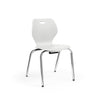 Intellect Wave Four-Leg 18" Classroom Chairs KI Frame Color Chrome Plastic Color Cottonwood 