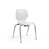 Intellect Wave Four-Leg 18" Classroom Chairs KI Frame Color Chrome Plastic Color Cottonwood 