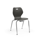 Intellect Wave Four-Leg 18" Classroom Chairs KI Frame Color Chrome Plastic Color Flannel 